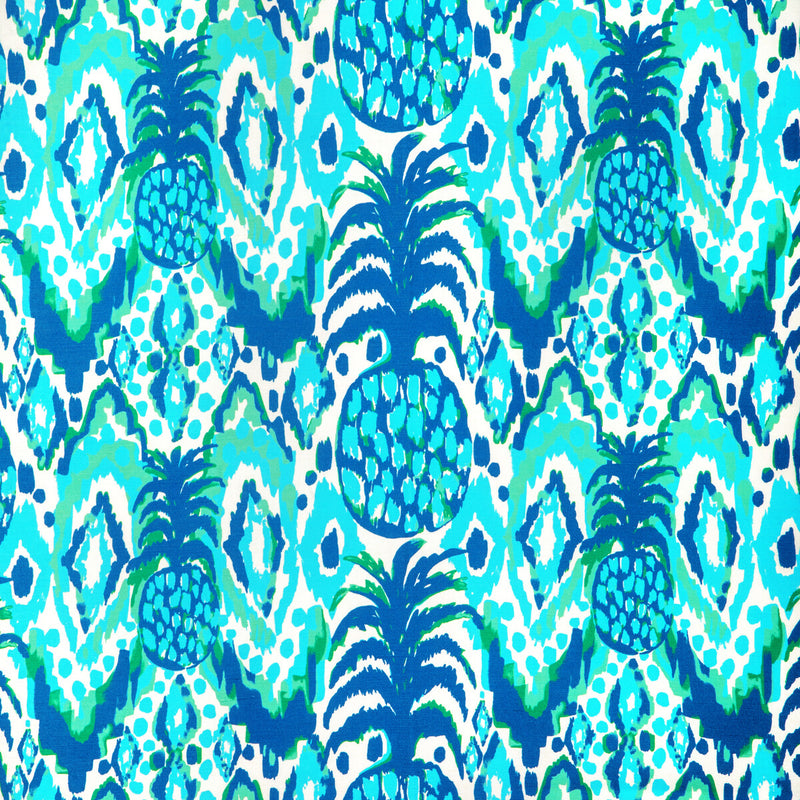 LEE JOFA - TROPI CALL ME- NAVY/SEA - Fabric by the Yard NAVY/SEA