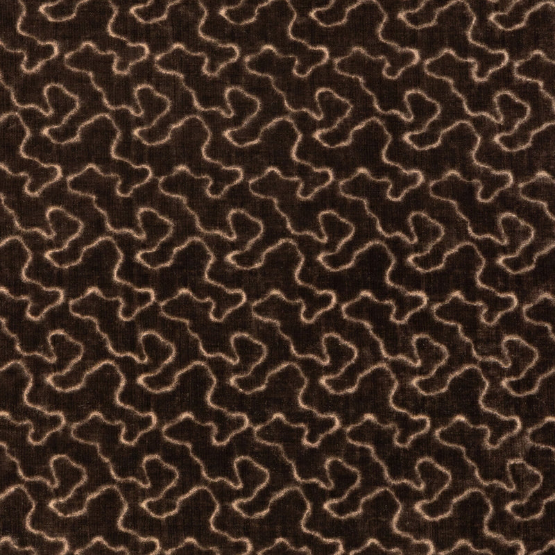 LEE JOFA - MARLOWE VELVET- BROWN - Fabric by the Yard BROWN
