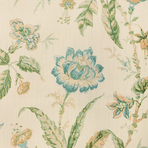 LEE JOFA - ROSEMONT PRINT- AQUA - Fabric by the Yard AQUA