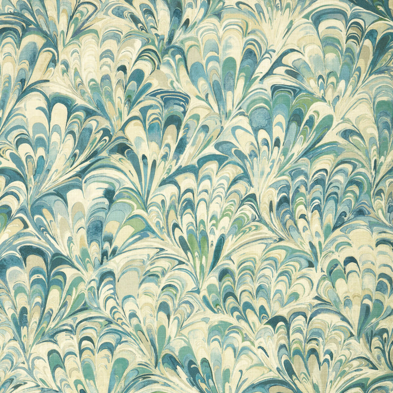 LEE JOFA - ELLIS PRINT- OCEAN - Fabric by the Yard OCEAN