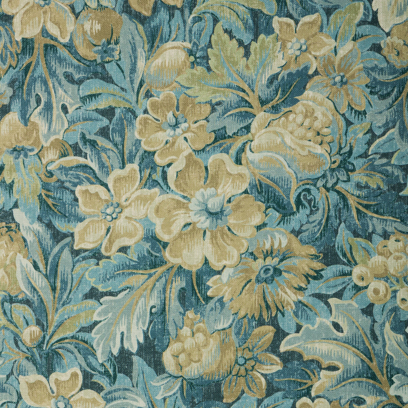 LEE JOFA - HARPER PRINT- INDIGO - Fabric by the Yard INDIGO