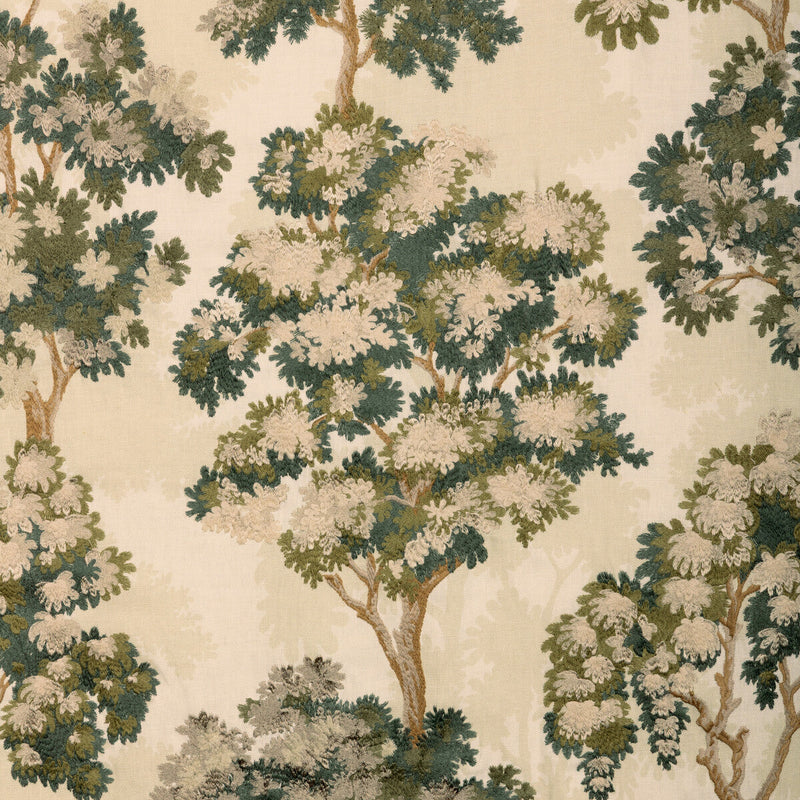 LEE JOFA - SHERWOOD EMB- SPRUCE - Fabric by the Yard SPRUCE