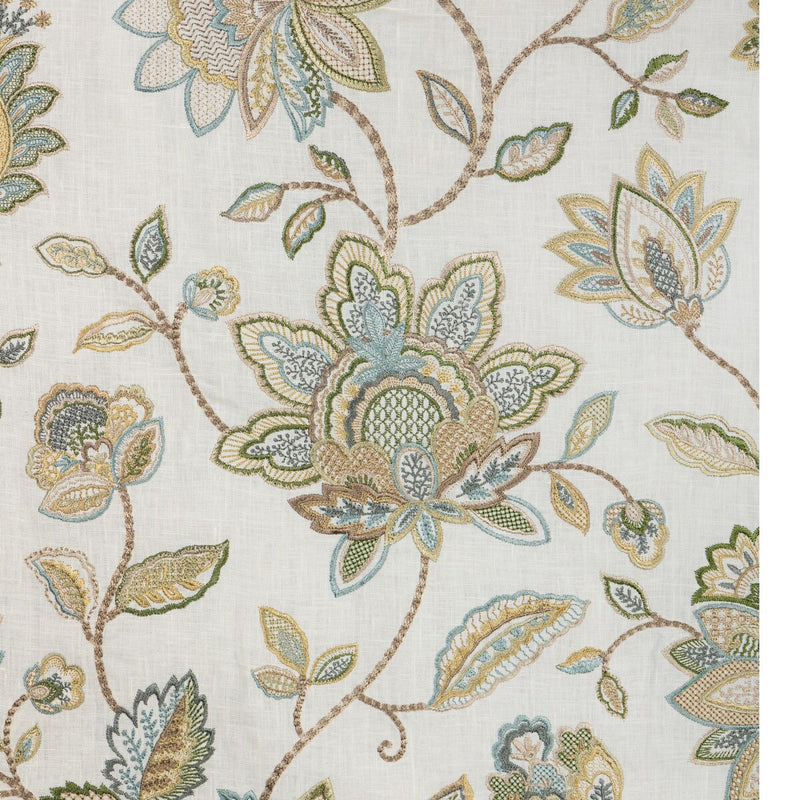 LEE JOFA - MAYFAIR EMB- OLIVE - Fabric by the Yard OLIVE