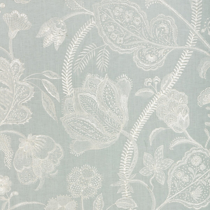 LEE JOFA - SUMMERFIELD EMB- AQUA - Fabric by the Yard AQUA