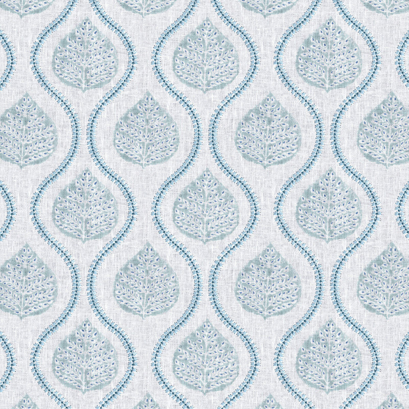LEE JOFA - ELSIE PRINT - TEAL - Fabric By The YARD