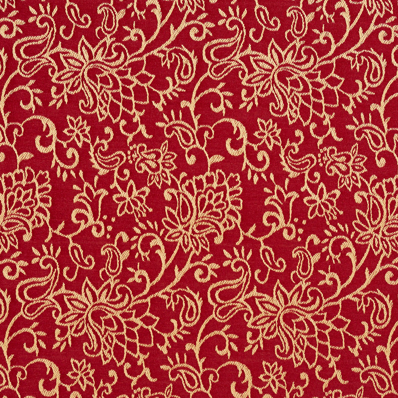 Charlotte - 2607 - Crimson/Garden - Fabric by the Yard Crimson/Garden