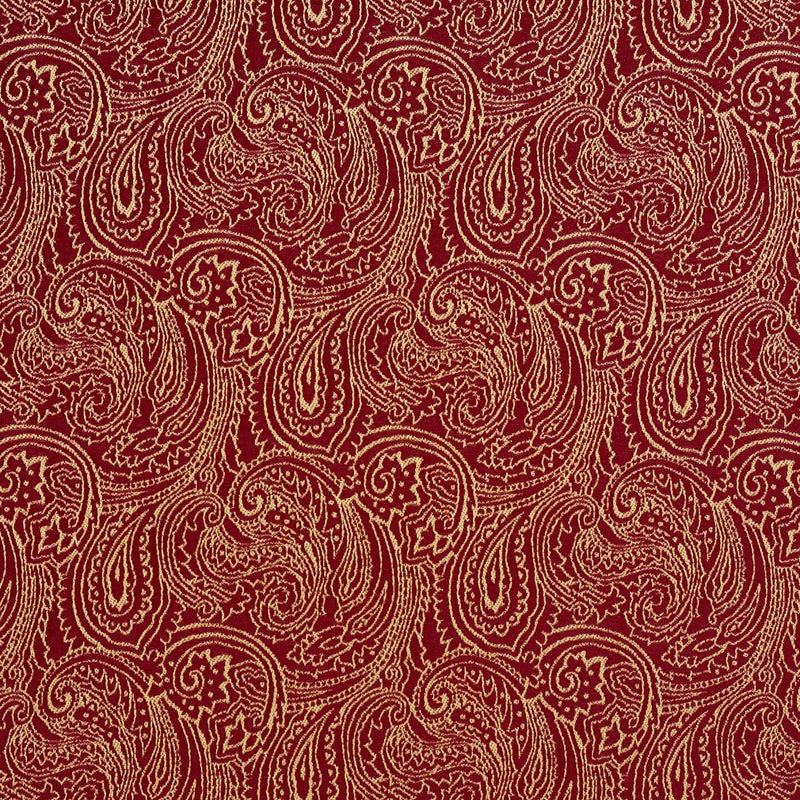 Charlotte - 2634 - Crimson/Paisley - Fabric by the Yard Crimson/Paisley