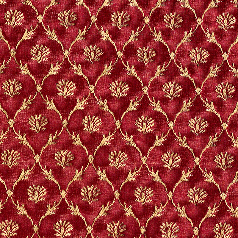 Charlotte - 2643 - Crimson/Trellis - Fabric by the Yard Crimson/Trellis
