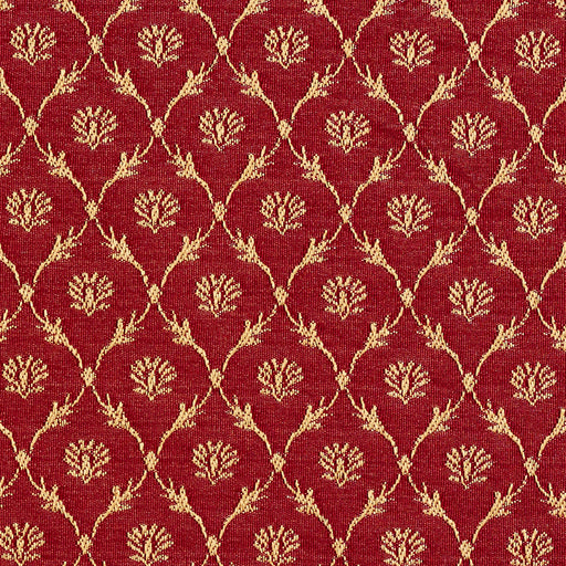 Charlotte - 2643 - Crimson/Trellis - Fabric by the Yard Crimson/Trellis