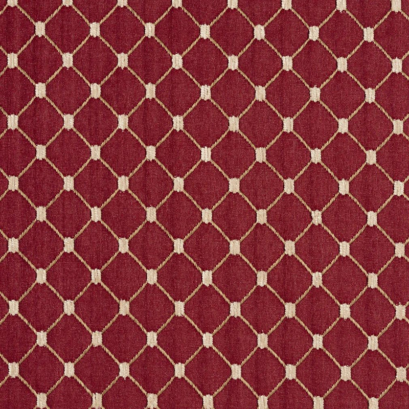 Charlotte - 2652 - Crimson/Diamond - Fabric by the Yard Crimson/Diamond