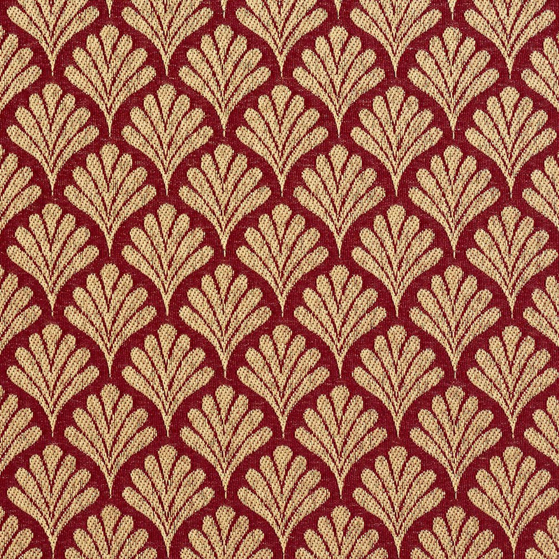 Charlotte - 2661 - Crimson/Fan - Fabric by the Yard Crimson/Fan