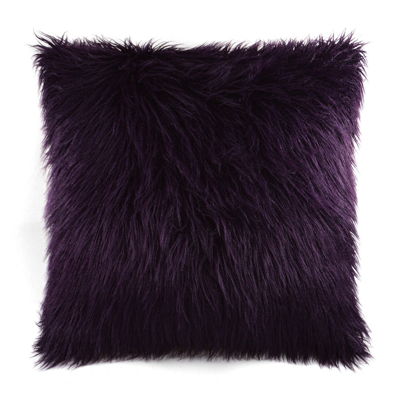 Llama Fur Pillow - Plum - DV Kap