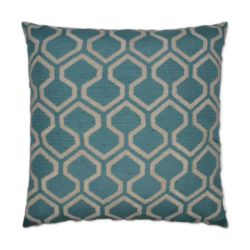Raw Edges Pillow - Turquoise - DV Kap