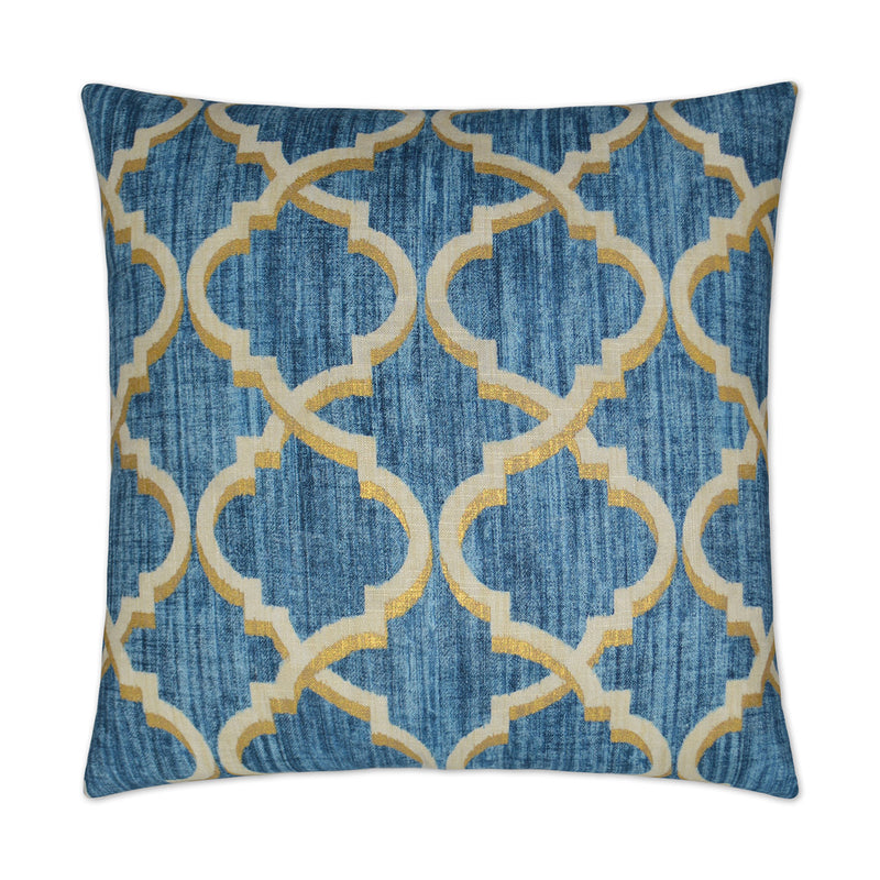 Lustrous Lattice Pillow - Indigo - DV Kap