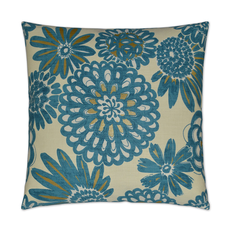 Flower Pops Pillow - Peacock - DV Kap