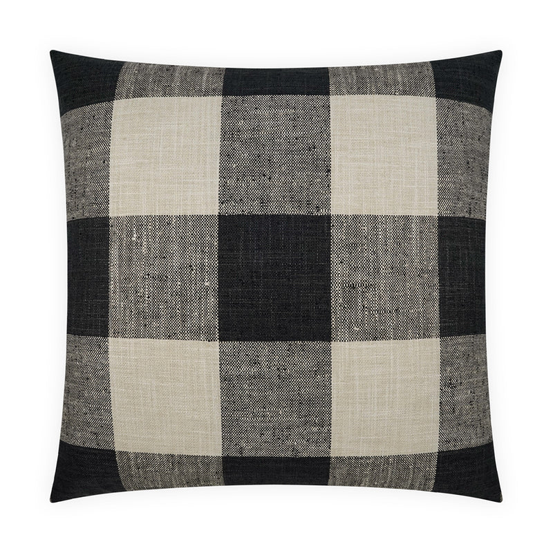 Check Please Pillow - Charcoal - DV Kap