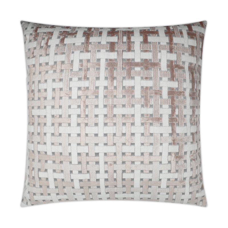 Trellis Velvet Pillow - Blush - DV Kap