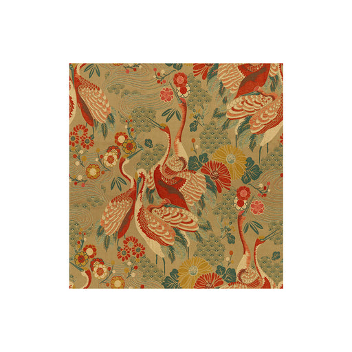 KRAVET DESIGN - KIMONO INSPIRED- HAUTE RED - Fabric by the Yard HAUTE RED