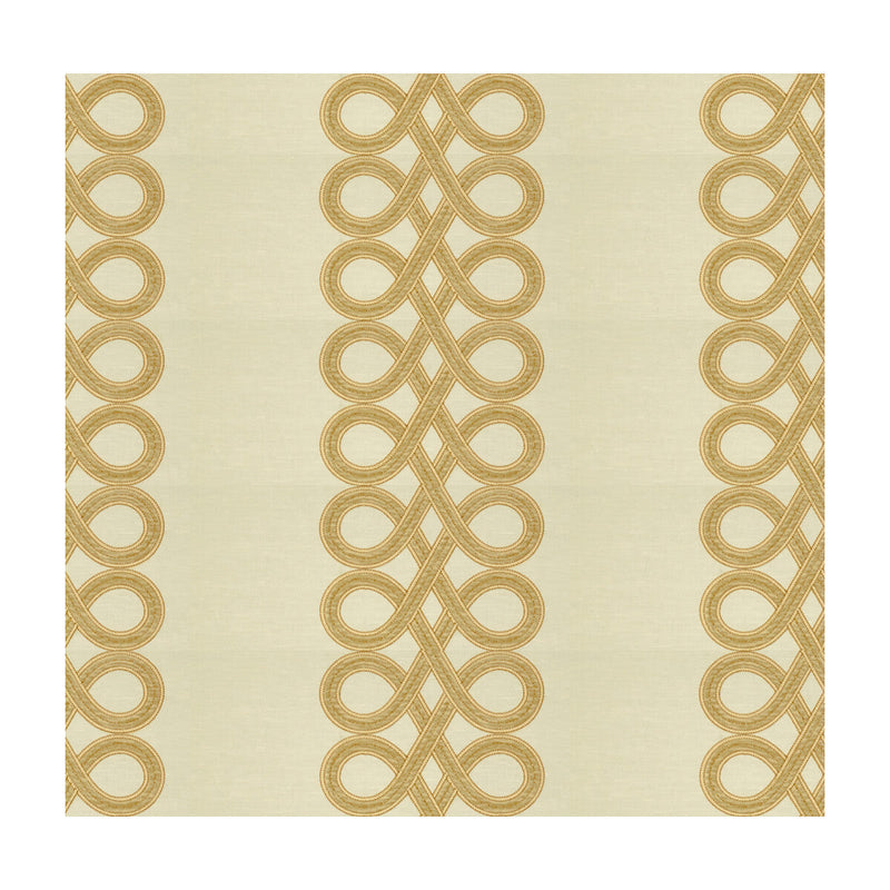 KRAVET COUTURE - THE TWIST- WHITE GOLD - Fabric by the Yard WHITE GOLD