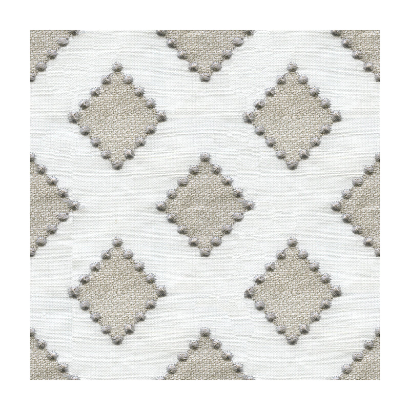 KRAVET BASICS - DIAMONDOTS- LINEN - Fabric by the Yard LINEN