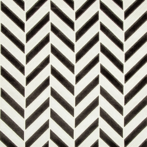 KRAVET COUTURE - PINNACLE VELVET- IVORY/NOIR - Fabric by the Yard IVORY/NOIR