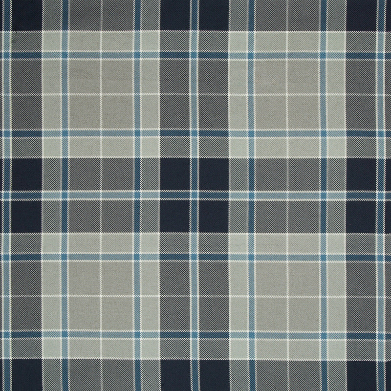 KRAVET COUTURE - HANDSOME PLAID- DELFT - Fabric by the Yard DELFT