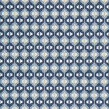 KRAVET COUTURE - TURNED OUT TILE- MARINE - Fabric by the Yard