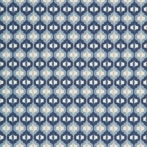 KRAVET COUTURE - TURNED OUT TILE- MARINE - Fabric by the Yard MARINE