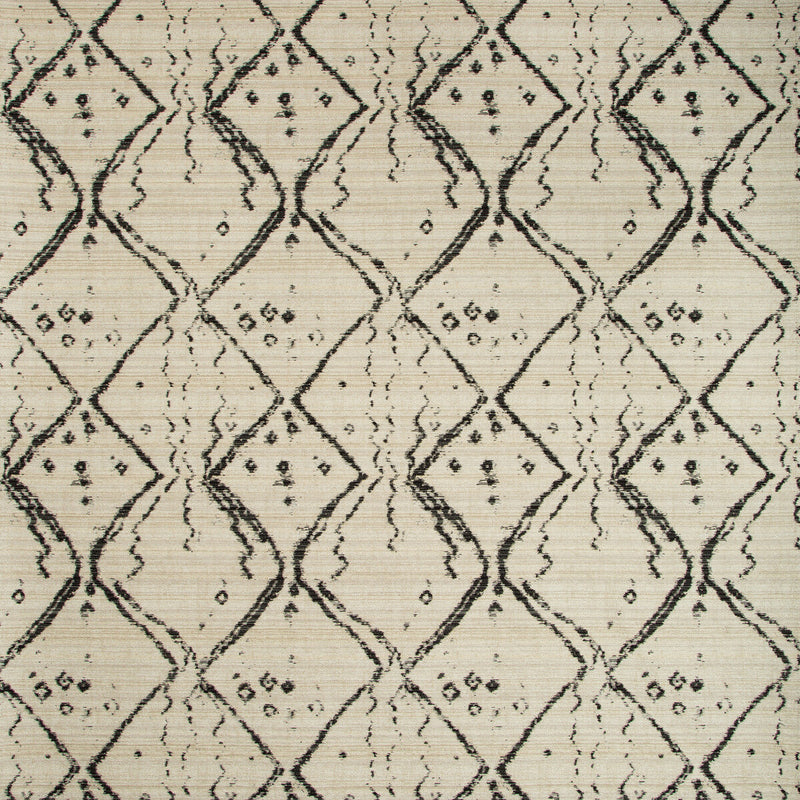 KRAVET DESIGN - GLOBE TROT- NERO - Fabric by the Yard NERO