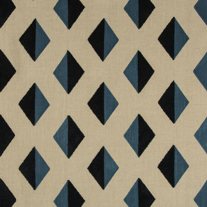 KRAVET DESIGN - BARROCO BOUCLE- DENIM - Fabric by the Yard DENIM