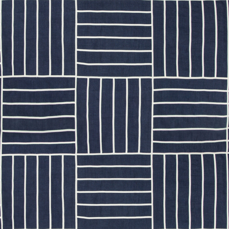 KRAVET DESIGN - LOCAL GRID- INDIGO - Fabric by the Yard INDIGO