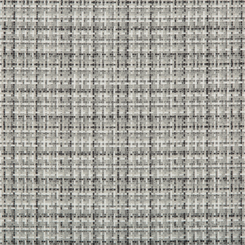 KRAVET BASICS - CHECKERTON- GRAPHITE - Fabric by the Yard GRAPHITE