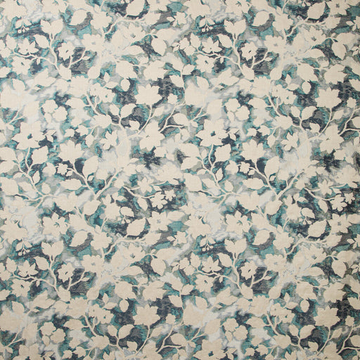 KRAVET COUTURE - LES FLEURS- TEAL - Fabric by the Yard TEAL