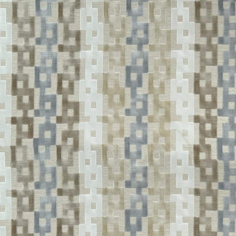 KRAVET COUTURE - CHAIN VELVET- NATURAL - Fabric by the Yard NATURAL