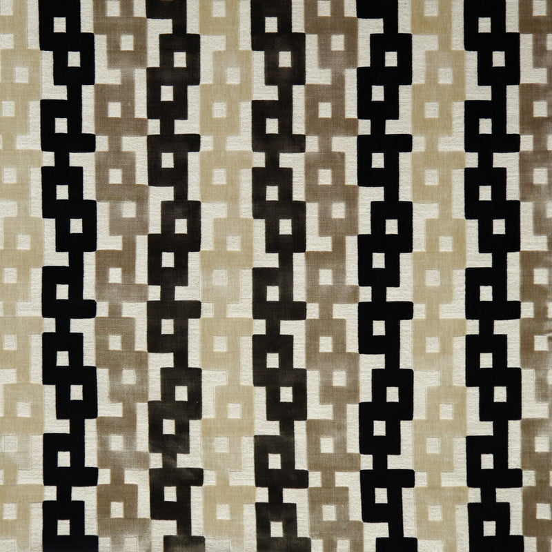 KRAVET COUTURE - CHAIN VELVET- ONYX - Fabric by the Yard ONYX