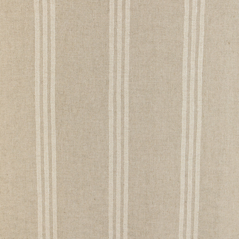 KRAVET COUTURE - KARPHI STRIPE- FLAX - Fabric by the Yard FLAX