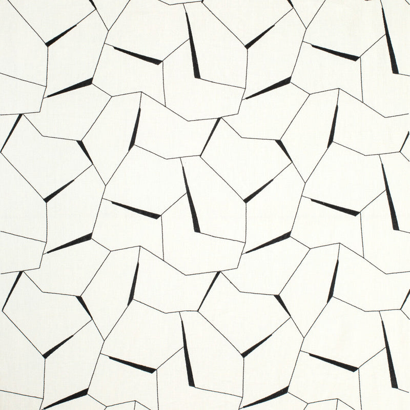 KRAVET COUTURE - DIVERGING- EBONY - Fabric by the Yard EBONY