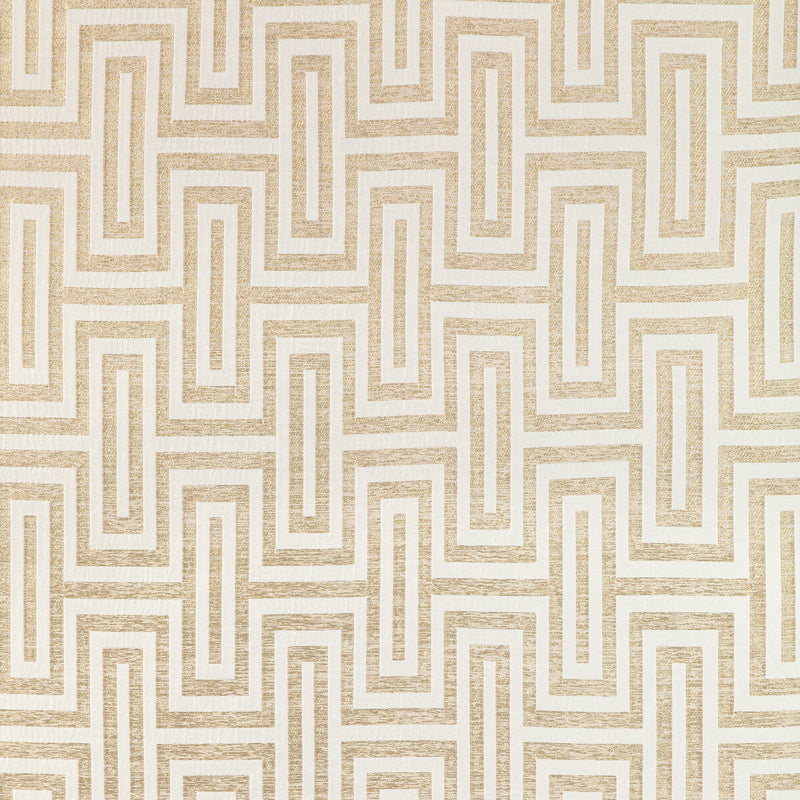 KRAVET COUTURE - GEO GLAM- IVORY GOLD - Fabric by the Yard IVORY GOLD