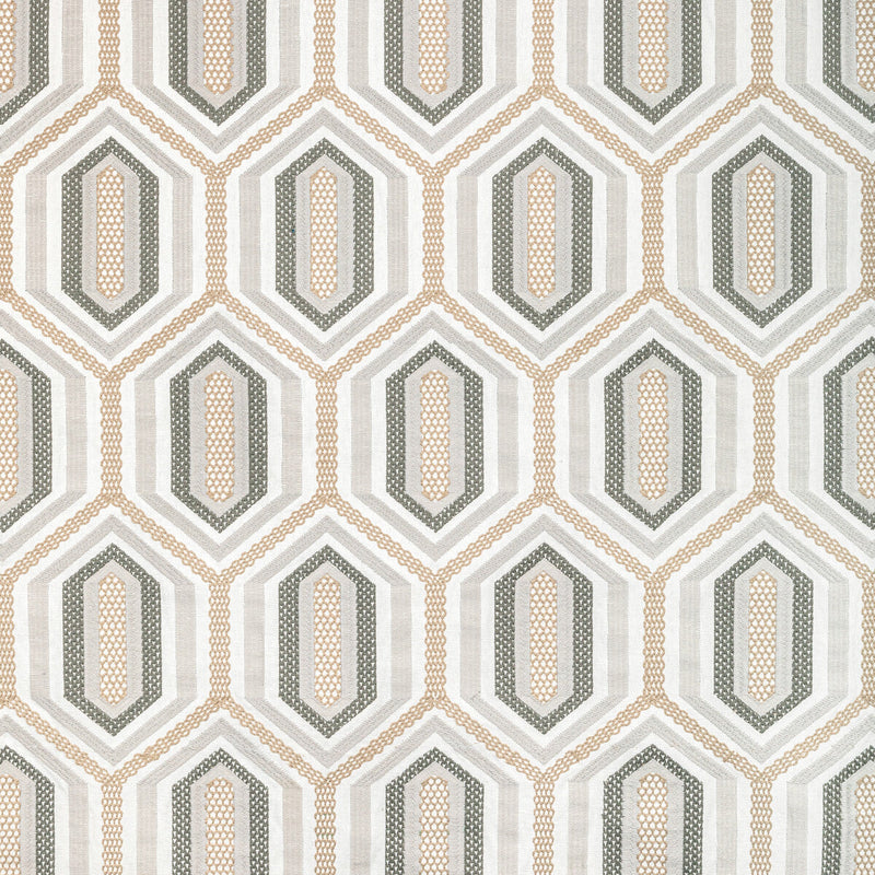 KRAVET COUTURE - KALEIDOSCOPE EMB- NATURAL - Fabric by the Yard NATURAL