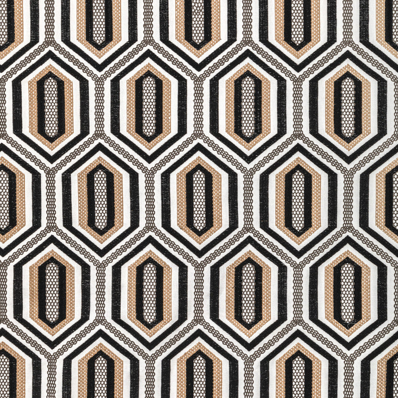 KRAVET COUTURE - KALEIDOSCOPE EMB- ONYX - Fabric by the Yard ONYX