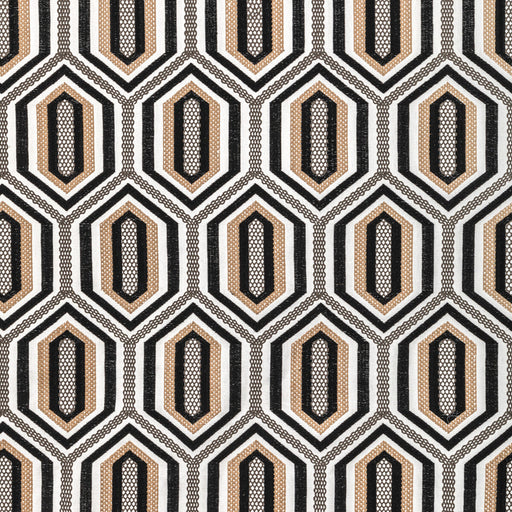 KRAVET COUTURE - KALEIDOSCOPE EMB- ONYX - Fabric by the Yard ONYX