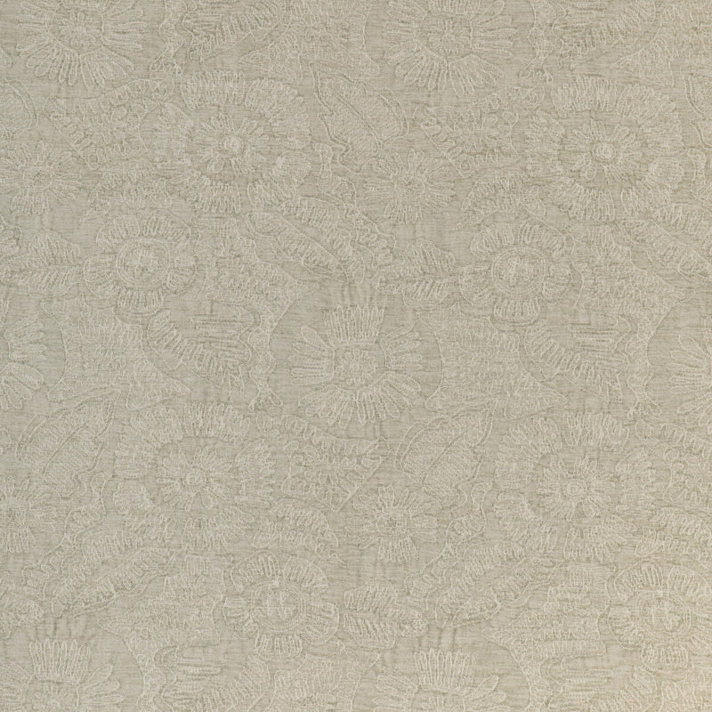 KRAVET COUTURE - CHENILLE BLOOM- LINEN - Fabric by the Yard LINEN