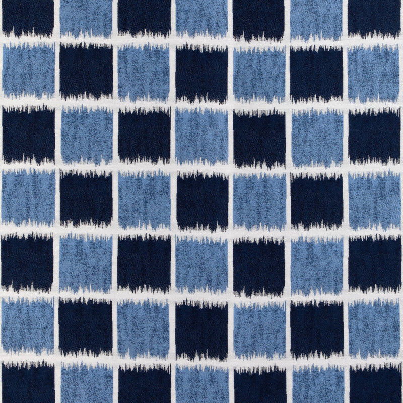 KRAVET COUTURE - IKAT SQUARES- MARINE - Fabric by the Yard MARINE