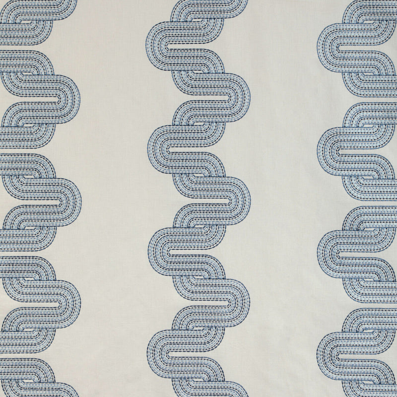 KRAVET DESIGN - CLOUD CHAIN- INDIGO - Fabric by the Yard INDIGO