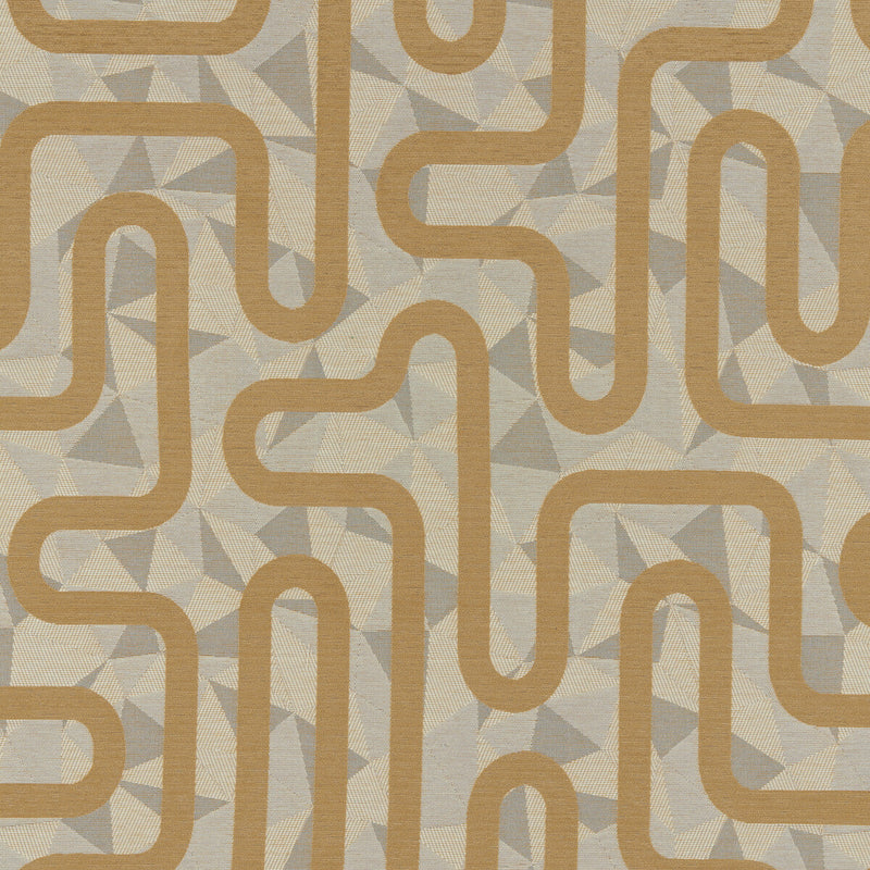 KRAVET CONTRACT - ROUNDABOUT- SAFFRON - Fabric by the Yard SAFFRON