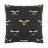 Busy Bee Pillow - Charcoal - DV Kap
