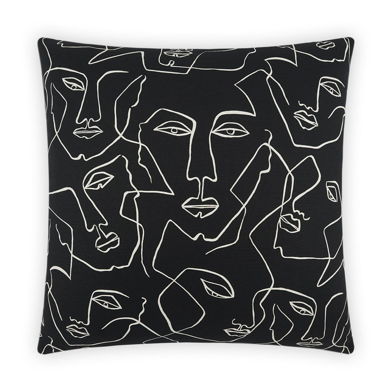 Face Up Pillow - Black - DV Kap