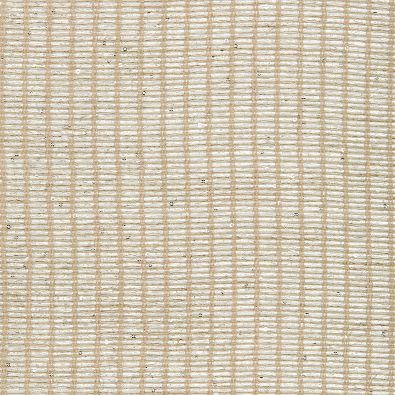 KRAVET COUTURE - LENO SHINE- LINEN/SILVER - Fabric by the Yard LINEN/SILVER