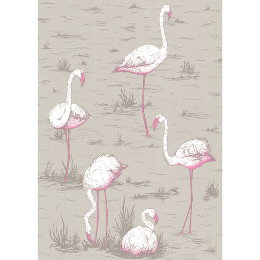 COLE & SON - FLAMINGOS- GREY - Wallcovering by the Roll GREY