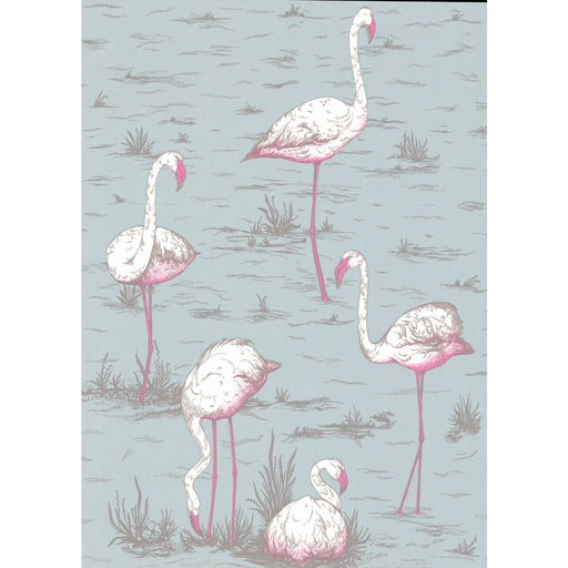 COLE & SON - FLAMINGOS- OALE BL - Wallcovering by the Roll OALE BL